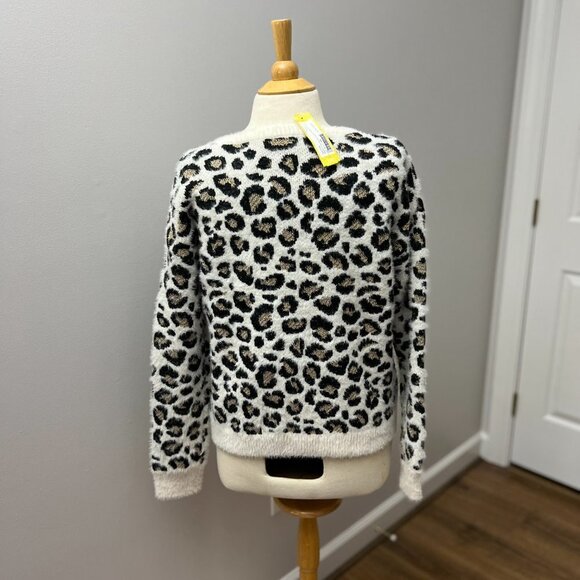 NWT Love Ellie Mallie Crew Neck Animal Print Fuzzy Sweater Sz XXL - Picture 13 of 14